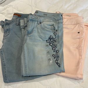 Lot of 3 cropped jeans - Junior size 5-7